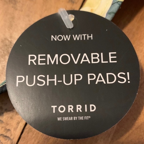 torrid Vixen Tankini Top NWT, Size 0R (See size chart), Yellow Floral. - Picture 7 of 8